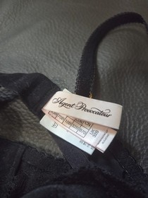 Agent Provocateur black silk lace corset top lingerie with garter straps