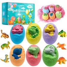 Easter Bath Bombs for Kids - XL Dino Eggs Bath Bomb with Surprise Toys Inside...