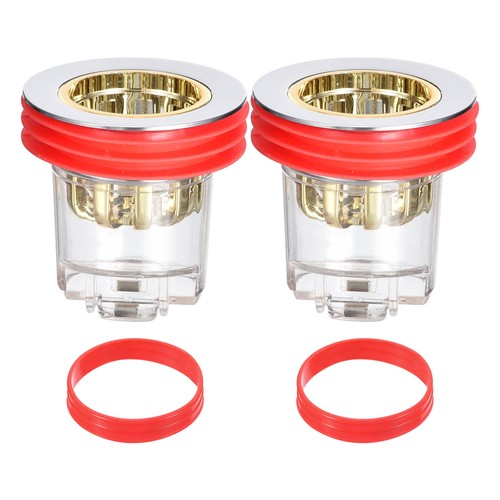 2pcs Anti-Odor Floor Shower Drains for 1.26"-1.73" Backflow Preventer Gold Red