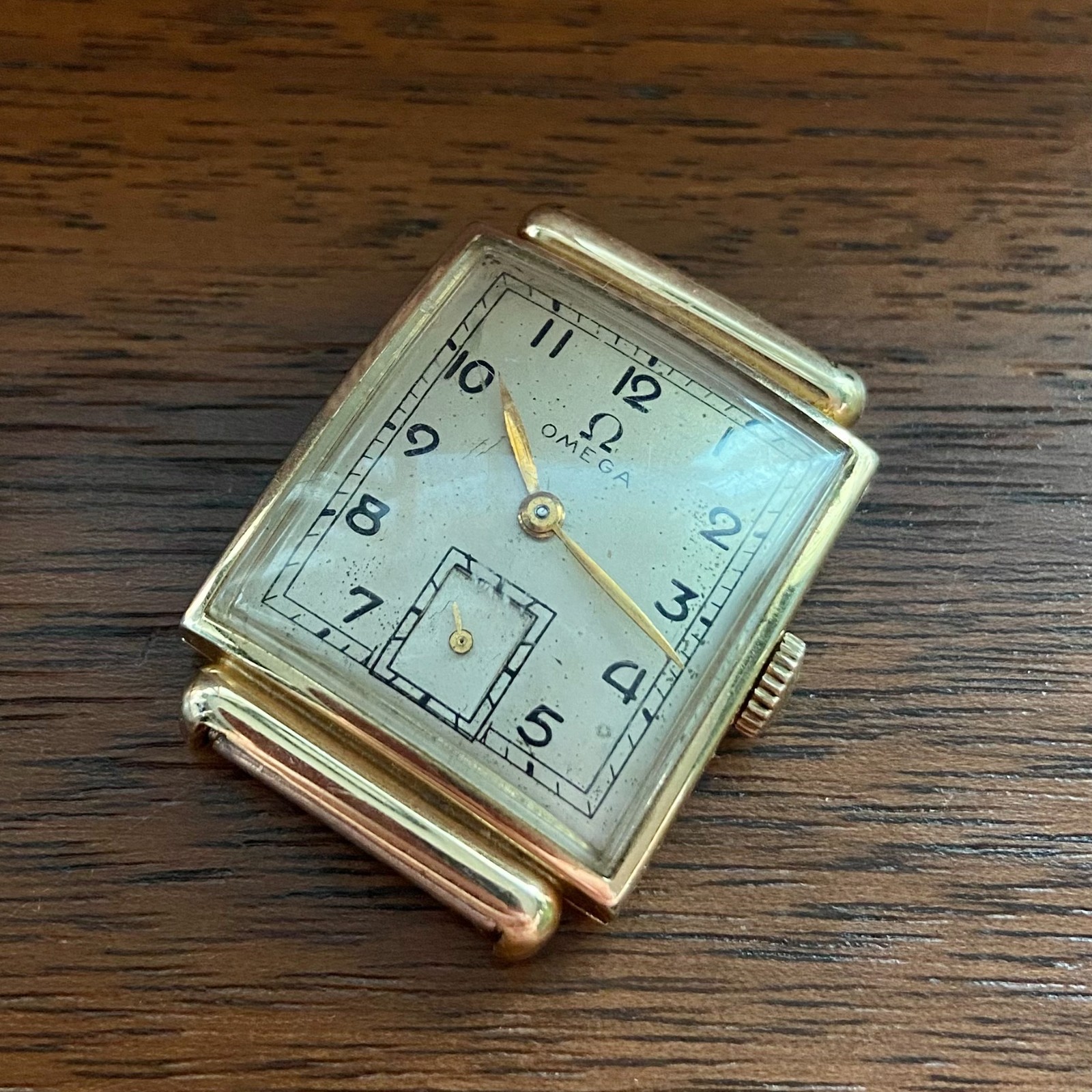 Vintage Omega Rectangular Small Seconds Wristwatc… - image 2