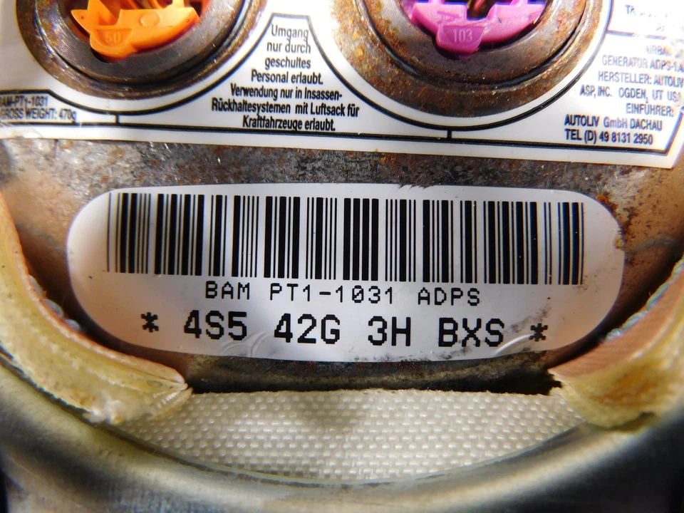 Bolsa de aire airbag volante conductor Fiat 500 12-19 OEM LKQ Foto 4 de 4