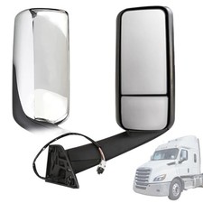 Passenger Right Side Power Heated Door Mirror with Chrome Passenger RH Side