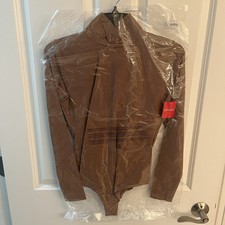 Spanx Long Sleeve Turtleneck Bodysuit Women Small S Brown 88 NWT New 20306R