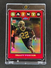 Tracy Porter 2008 Topps Chrome Rookie Red Refractor /25 Saints