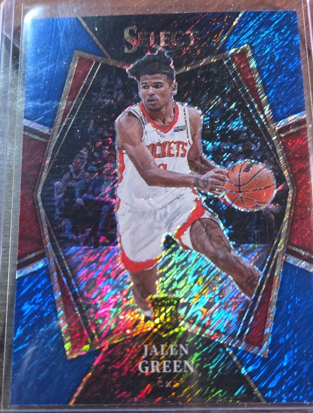 2021-22 Panini Select - Premier Level Jalen Green #190 Blue Shimmer Prizm (RC)
