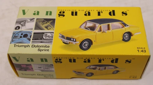 Lledo Vanguards VA53000 1:43 Scale Yellow/Black Triumph Dolomite Sprint