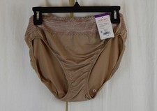 Warners Womens No Pinching Dig-free Comfort Waist Lace Beige Size 2XL 9 