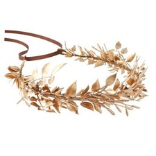 Gold Leaf Headpiece Greek Goddess Bridal Hairband white