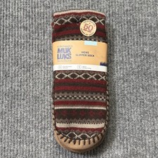 MUK LUKS Mens Slipper Socks L/XL Shoe Size 11/13 Non-Slip Warm Comfortable NEW