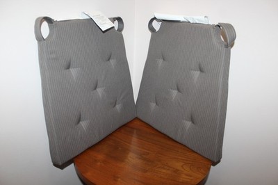 IKEA JUSTINA CUSHION PADS SET OF 2 100% COTTON SHELL GRAY