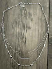 Kendra Scott Triple Layer Silver Necklace