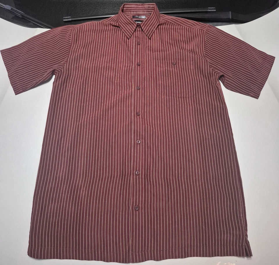 Camisa de vestir de manga corta con botones Haggar para hombre LT Foto 2 de 4