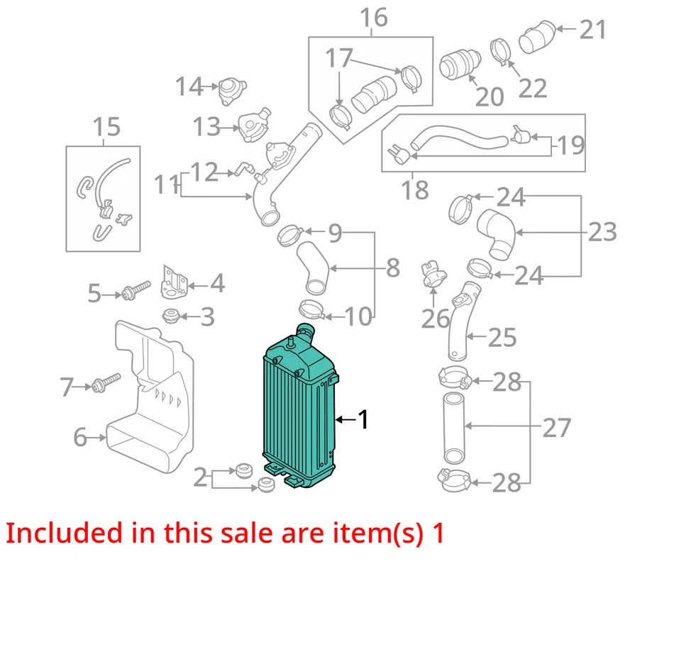 Hyundai Tucson Intercooler 2016 2017 2018 139 k OEM Foto 4 de 4