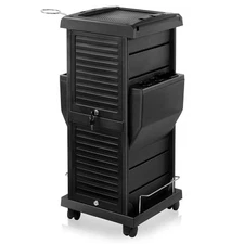 OPEN BOX - Hair Salon Mobile Trolley Cart with Lock