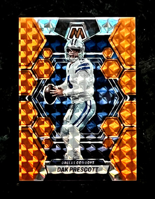 2023 Panini Mosaic Dak Prescott Orange Prizm 159/199 Dallas Cowboys #55