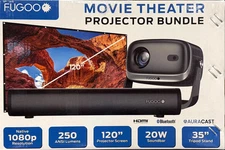 Fugoo Outdoor Projector & Soundbar Bundle with Tripod & 120" Foldable Screen