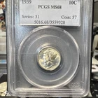 1939 Mercury Dime MS68 PCGS Philadelphia Silver 10C Cert#3559328