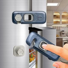 Fridge Lock Refrigerator Freezer Cabinet Drawer Child Proof Safety Latch Blue 2