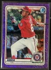 2020 Bowman Chrome Luis Garcia *PURPLE* Shimmer #BCP-230 Nationals