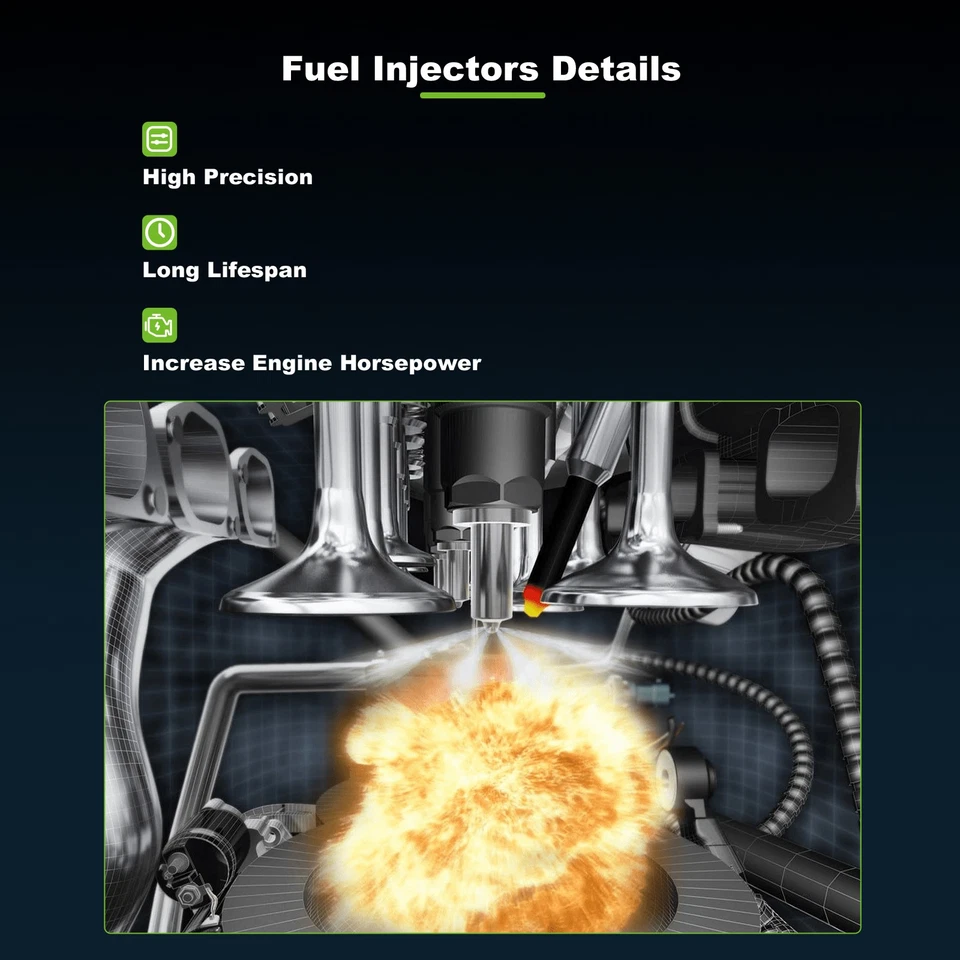 Inyectores de combustible 6 piezas para Ford F-150 1999-2001 E-150 E-250 1999-2003 4,2 l Foto 3 de 4
