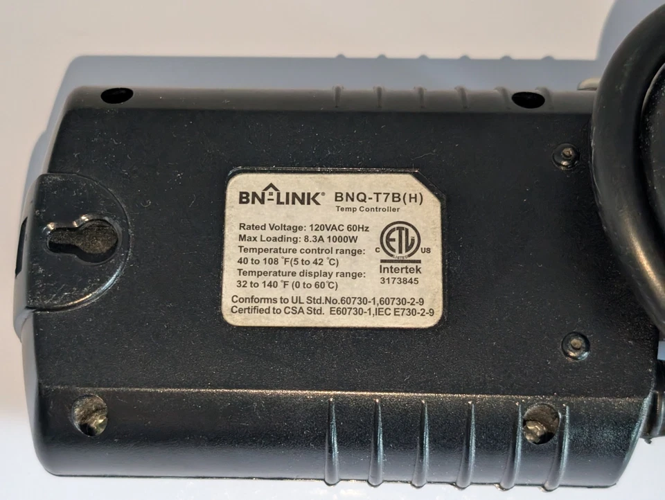 BN-LINK BNQ-T7B(H) Digital Temperature Controller – 120V – Tested Works - Image 4 of 4