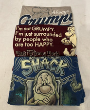 Disney World Snow White Grumpy Vintage Shirt Collection 3 Shirts SZ LG Fishing