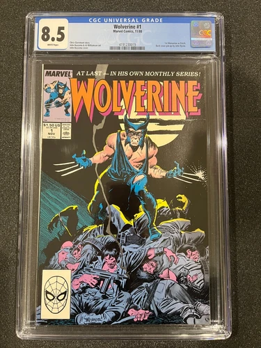 Wolverine #1, 1988 CGC 8.5, First App Wolverine as "Patch", 1st Black Costume