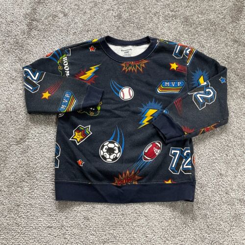 Garanimals Pullover Sweatshirt Kids Boys 5T Multicolor All Over Print Crew Neck
