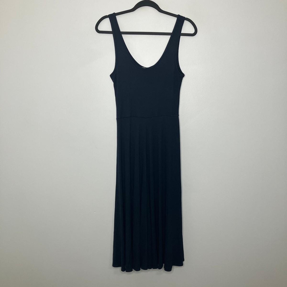 navy blue dress for baby girl NWT MARINE LAYER Lexi A line Ribbed Midi Dress Navy Blue Small