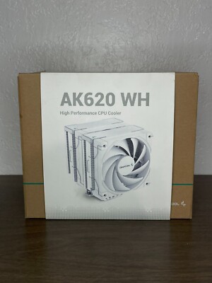 DeepCool AK620 WH Dual 120mm CPU Fan with Heatsink - All White Aesthetic