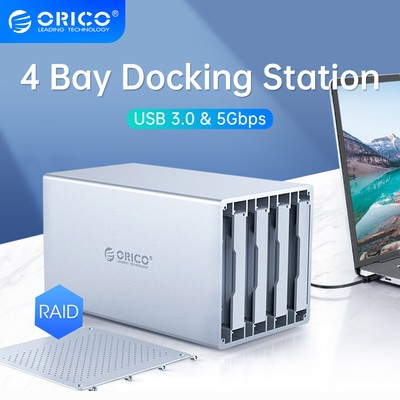 ORICO 4 Bay RAID External SATA Hard Drive Enclosure Alu 2.5''/3.5'' HDD SSD Dock