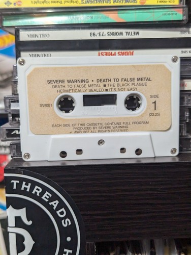 Severe Warning Death To False Metal 1987 Cassette - Picture 4 of 5