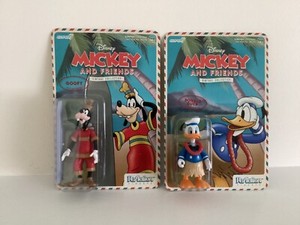 Lot 2 -Vintage Donald Duck & Goofy Disney Hawaiian Holiday Super 7 Figures NEW