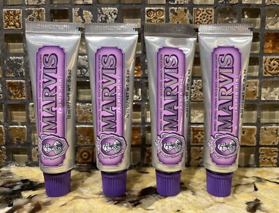 Bundle of 4 Marvis Jasmin Mint Toothpaste 0.5oz/10ml each  Sealed
