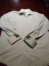 Banana Republic Men  s Sz LG Button 16-16 1/2 Dress Shirt Long Sleeve Green