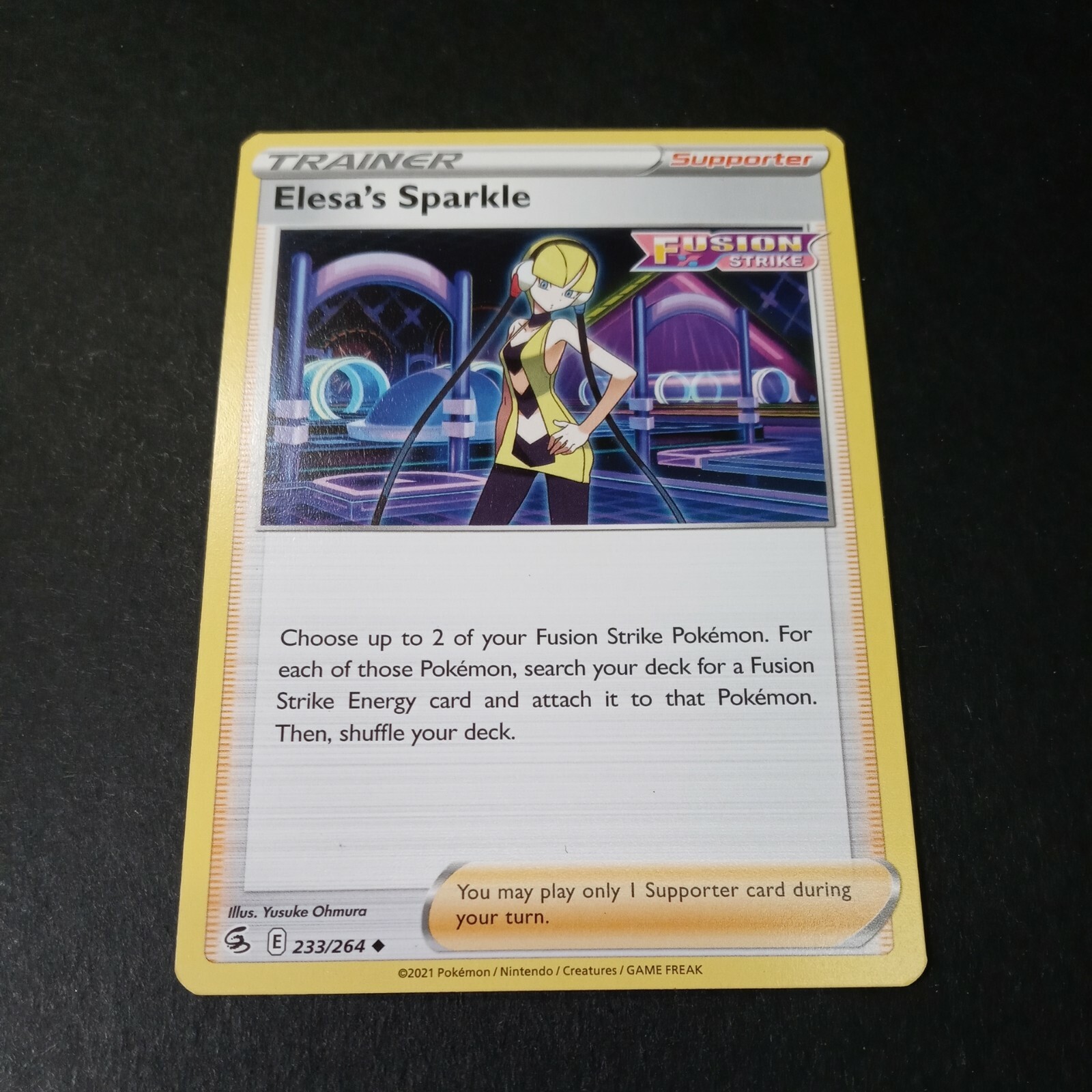 Pokemon Fusion Strike Elesa's Sparkle Uncommon Trainer Card 233/264 NM