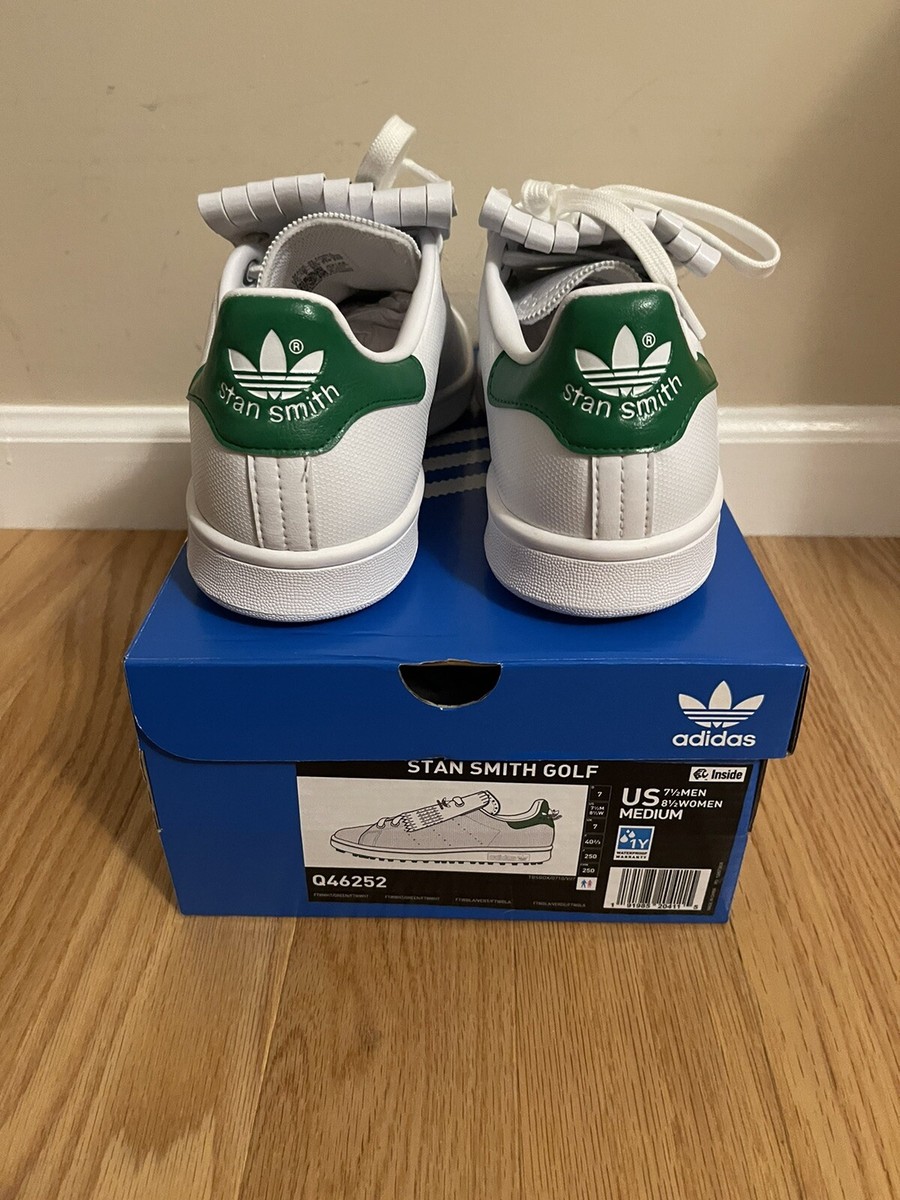 Adidas Stan Smith Spikeless Golf Shoes White Green Q46252