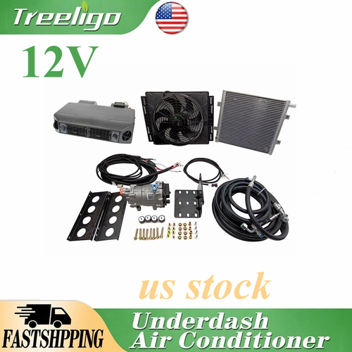 24V Electric Cool & Heat Air Conditioner Universal Underdash DC Auto Car A/C Kit