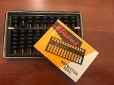 Vintage Wooden Abacus Made in Japan with Manual By Fujimoto - In Original Box