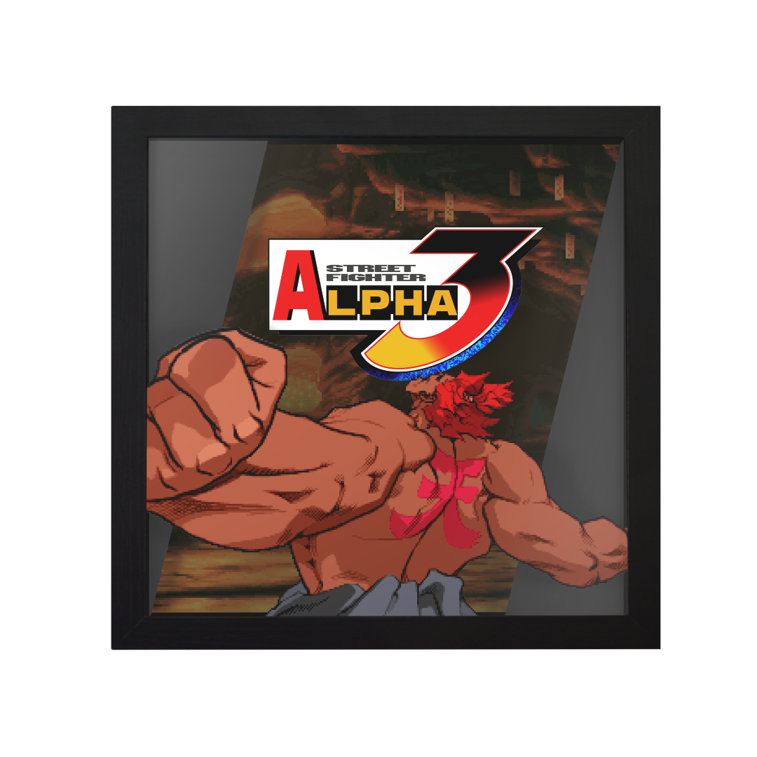 Street Fighter Alpha 3 (Akuma Portrait) - 3D Shadow Box Frame (9 x 9)