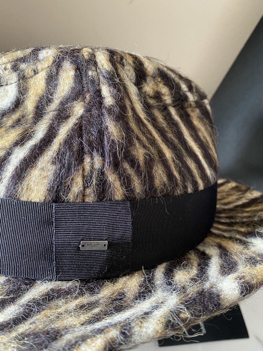 Saint Laurent★素敵!Womens Fedora Hat Beige/Black NWT Saint Laurent Womens Fedora Hat Beige/Black Size S Italy