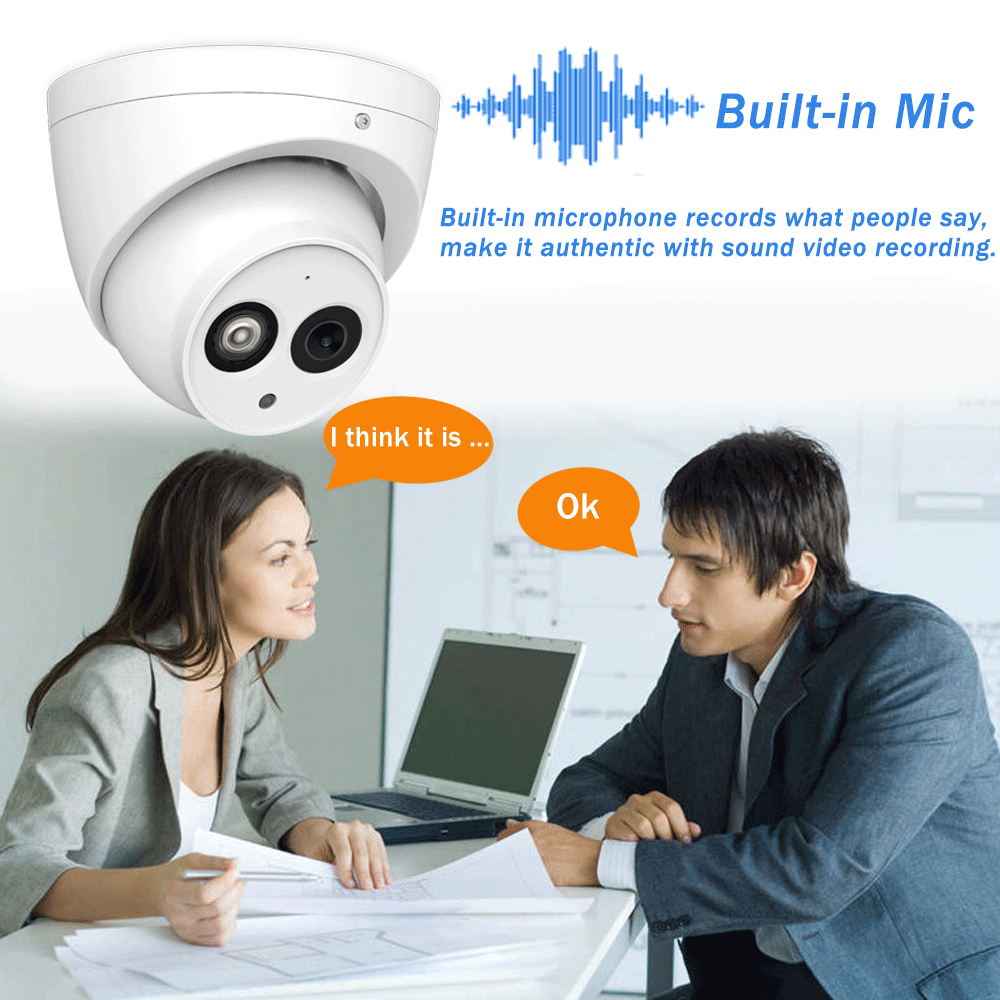 Dahua IPC-HDW4631C-A 6MP PoE Dome Camera with 2.8mm Lens and Built-in ...
