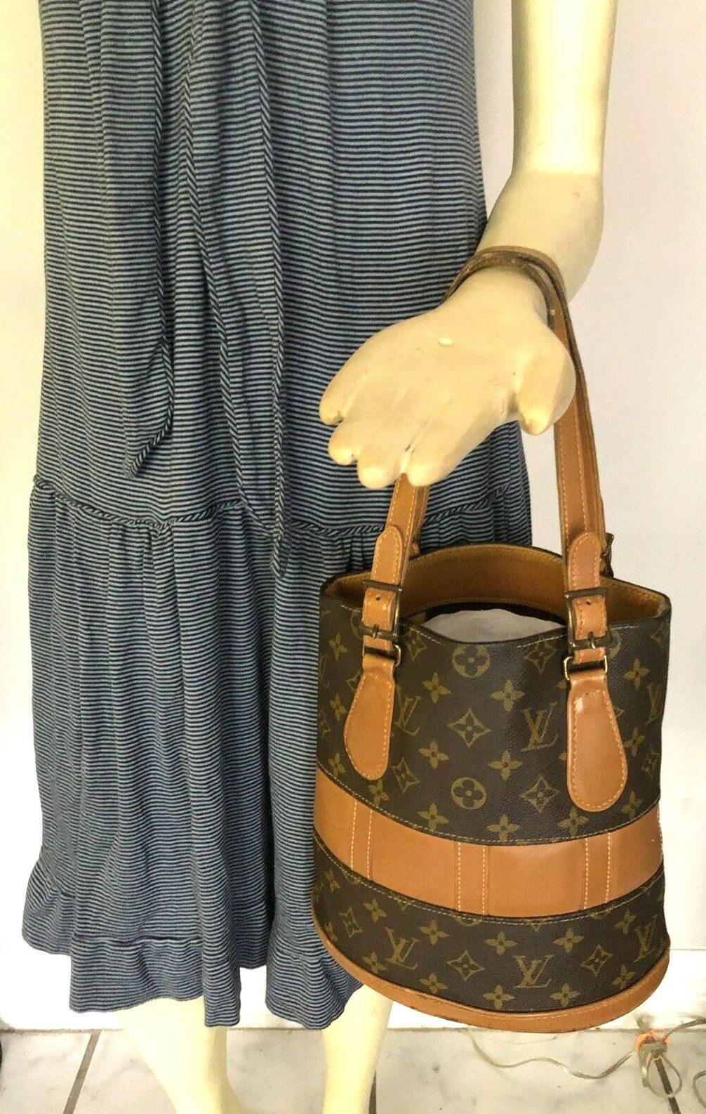 Vintage toiletry bag covered with LV monogram by Louis Vuitton, France