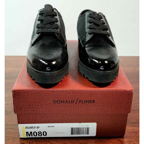 Donald Pliner ELEE2D Black Lug Sole LaceUp Oxfords Women's Size 8 M