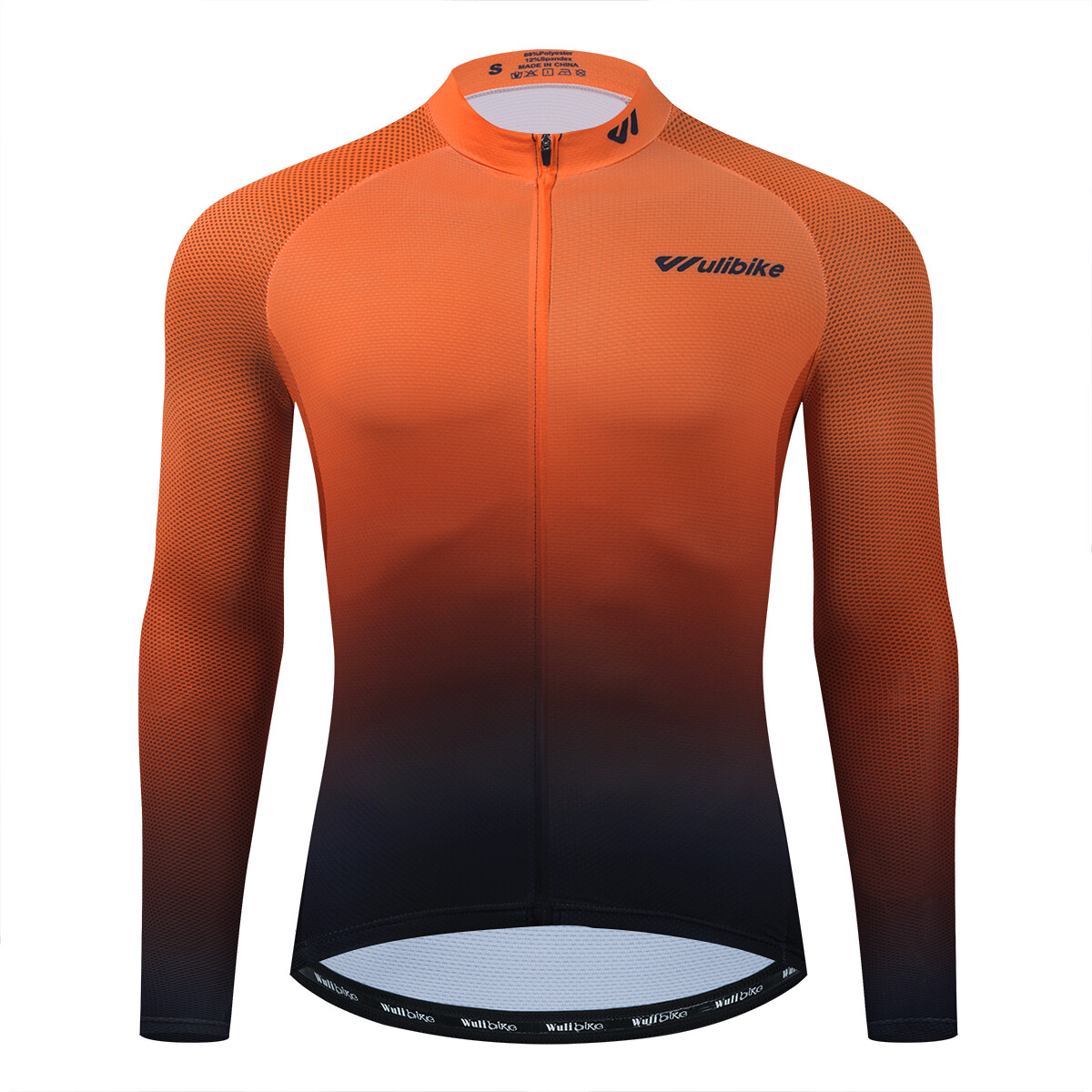 Wulibike Herren Radtrikot Langarm Rennrad Trikot Atmungsaktiv mit
