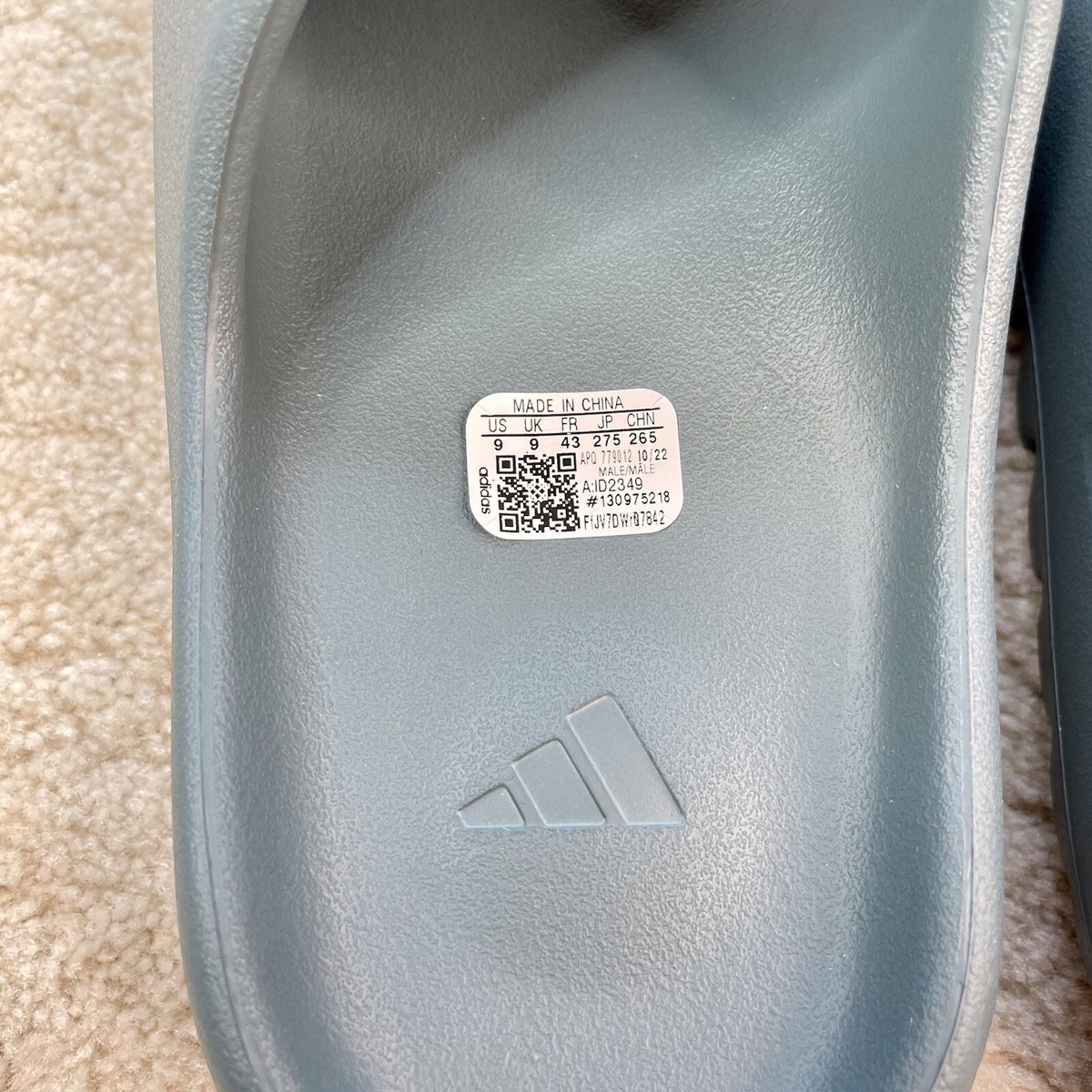 US 9] adidas YEEZY SLIDES SLATE MARINE Kanye Ye West  display picture 1