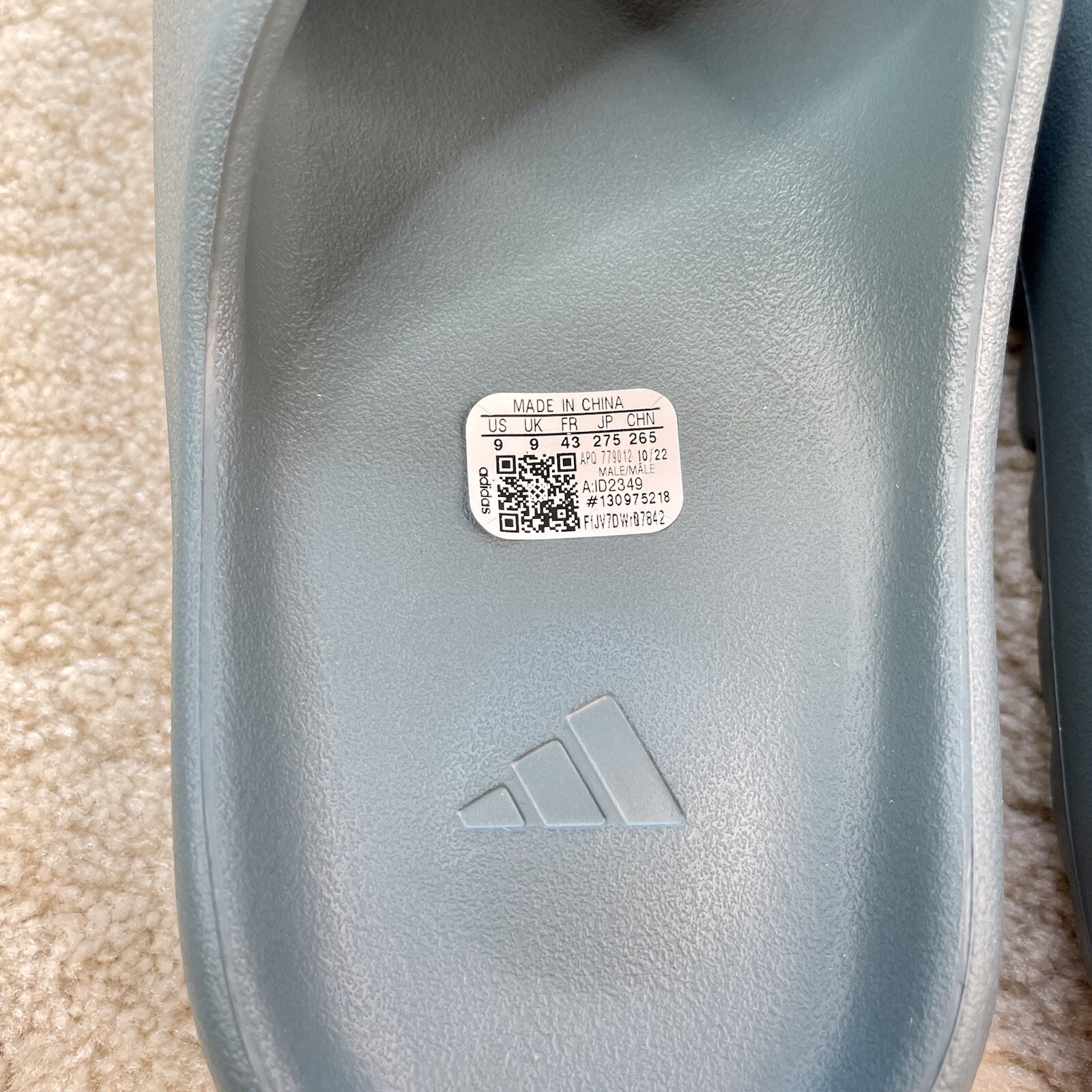 [US 9] adidas YEEZY SLIDES SLATE MARINE Kanye Ye West Slippers YZY SLD ID2349 thumbnail 6