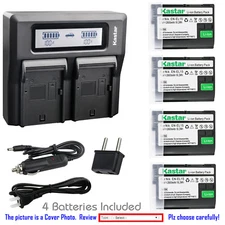 Kastar Battery LCD Dual Fast Charger for Nikon EN-EL15 MH-25A & Nikon D750 DSLR
