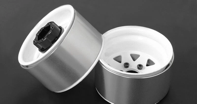 RC4WD 5-Loch Tiefbett-Felgen, Stahl 1.9 Beadlock für Crawler, weiß - RC4ZW0242 - Bild 2 von 4