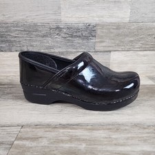 Dansko Professional Clogs Womens Sz 9.5 - 10 EU 40 Black Petrol Patent Leather